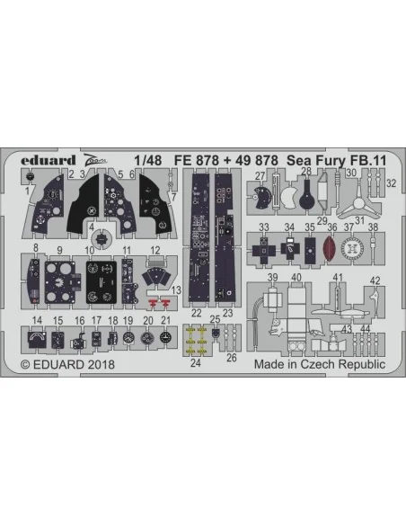 Sea Fury FB.11 for Airfix, 1/48 - Eduard Accessories FE878