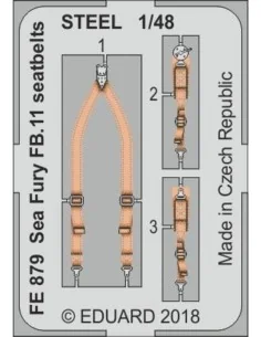 Sea Fury FB.11 seatbelts STEEL f.Airfix, 1/48 - Eduard Accessories ...