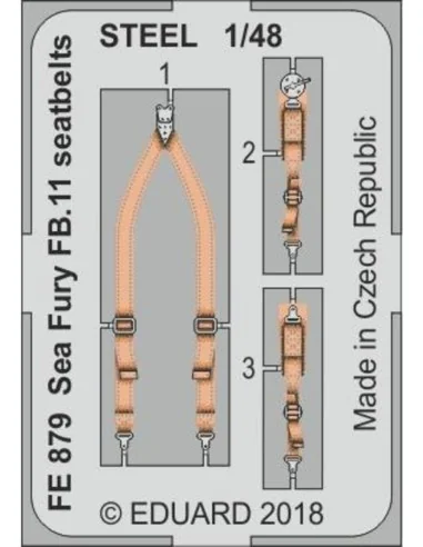 Sea Fury FB.11 seatbelts STEEL f.Airfix, 1/48 - Eduard Accessories ...