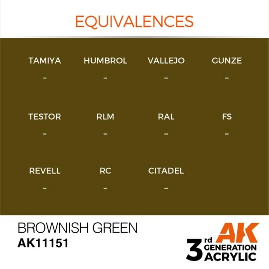 Brownish Green 17ml - AK Interactive AK11151 Brownish Green 17ml - AK Interactive AK11151