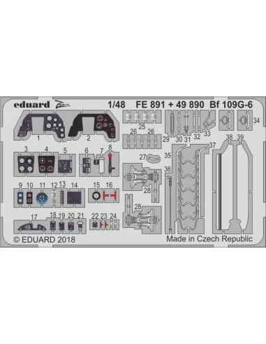 Bf 109G-6 for Tamiya, 1/48 - Eduard Accessories FE891