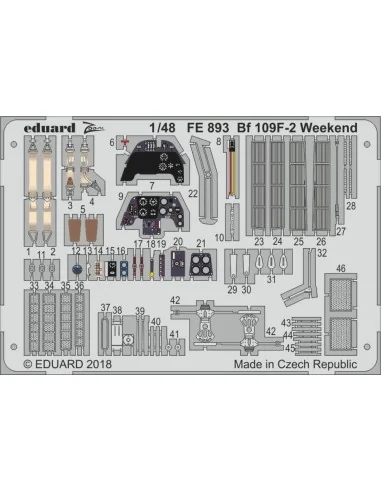 Bf 109F-2 Weekend for Eduard, 1/48 - Eduard Accessories FE893