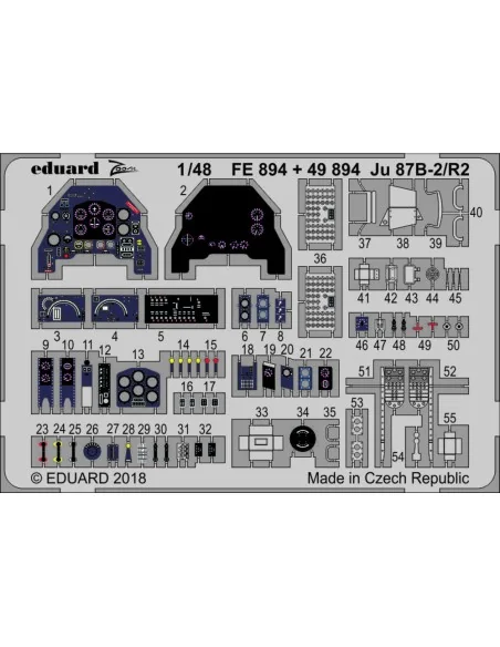 Ju 87B-2/R2 for Airfix, 1/48 - Eduard Accessories FE894