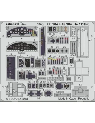 [NO_DESC] He 111H-6 for ICM, 1/48 - Eduard Accessories FE904