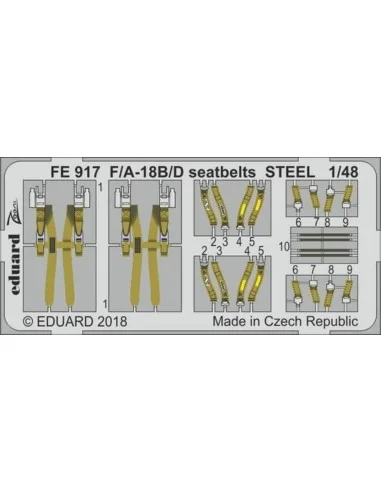 F/A-18B/D seatbelts STEEL f.Kinetic, 1/48 - Eduard Accessories FE917