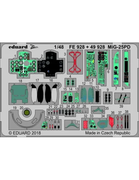 MiG-25PD for ICM, 1/48 - Eduard Accessories FE928