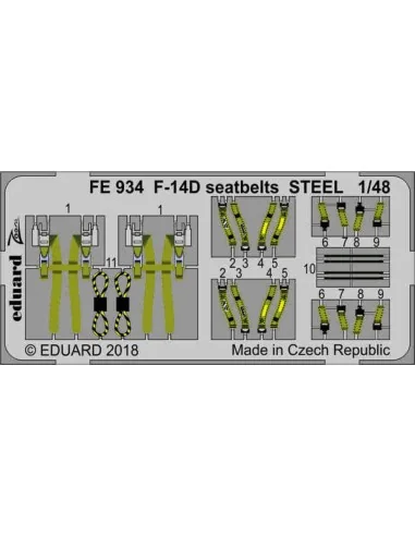 [NO_DESC] F-14D seatbelts STEEL for Tamiya, 1/48 - Eduard Accessori...