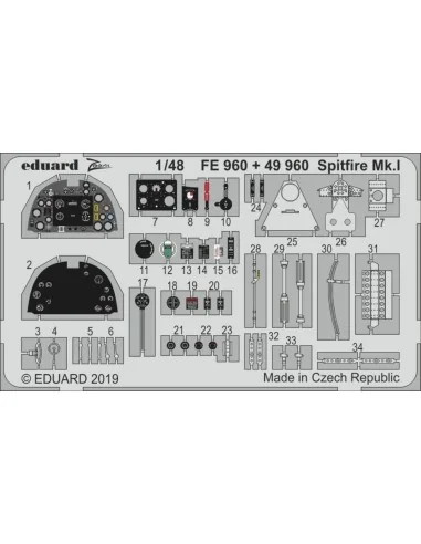 Spitfire Mk.I for Tamiya, 1/48 - Eduard Accessories FE960