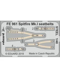 Spitfire Mk.I seatbelts STEEL f. Tamiya, 1/48 - Eduard Accessories ...
