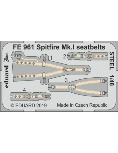 Spitfire Mk.I seatbelts STEEL f. Tamiya, 1/48 - Eduard Accessories ...