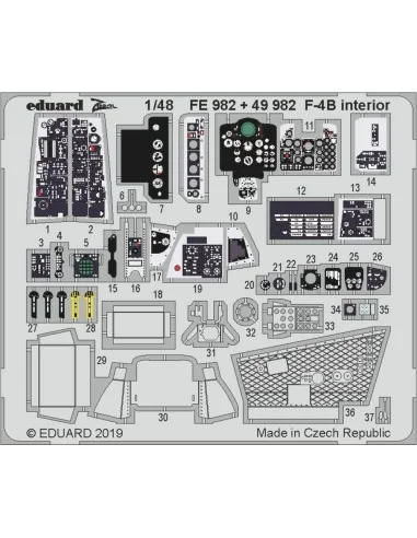 F-4B interior for Academy, 1/48 - Eduard Accessories FE982