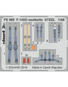 F-100D seatbelts STELL for Trumpeter, 1/48 - Eduard Accessories FE985