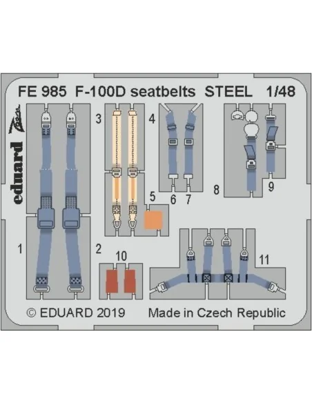 [NO_DESC] F-100D seatbelts STELL for Trumpeter, 1/48 - Eduard Acces...