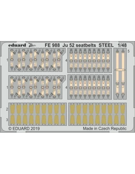 Ju 52 seatbelts STEEL for Revell, 1/48 - Eduard Accessories FE988