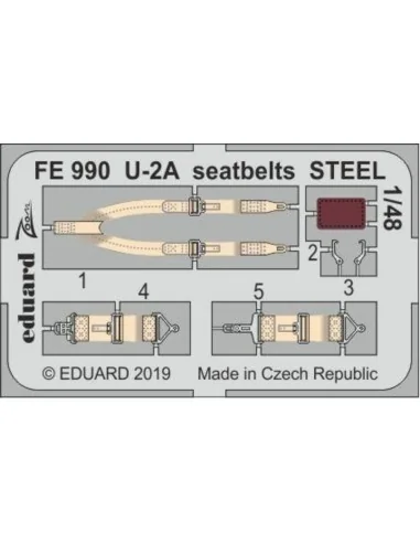 U-2A seatbelts STEEL for AFV Club, 1/48 - Eduard Accessories FE990