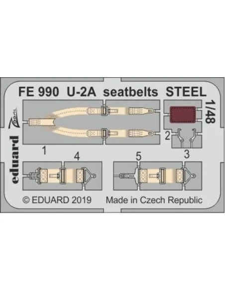 U-2A seatbelts STEEL for AFV Club, 1/48 - Eduard Accessories FE990