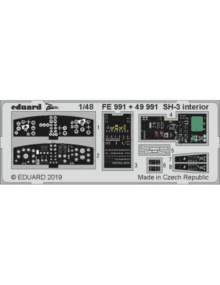 [NO_DESC] SH-3 interior for Hasegawa, 1/48 - Eduard Accessories FE991