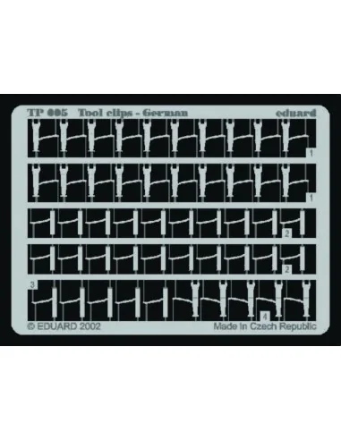Tool clips-German, 1/35 - Eduard Accessories TP005