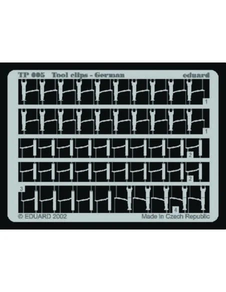 Tool clips-German, 1/35 - Eduard Accessories TP005