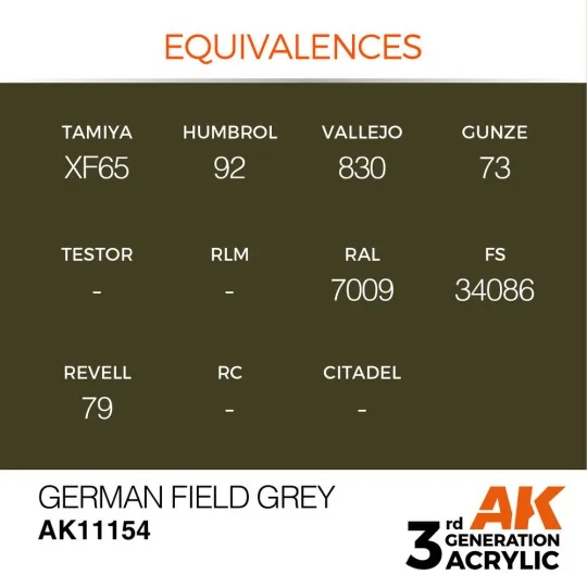 German Field Grey 17ml - AK Interactive AK11154