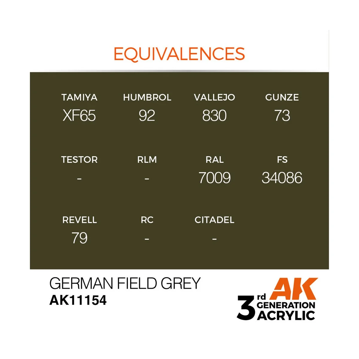 German Field Grey 17ml - AK Interactive AK11154