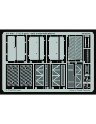 T-55A Grill and armored Plates, 1/35 - Eduard Accessories TP043
