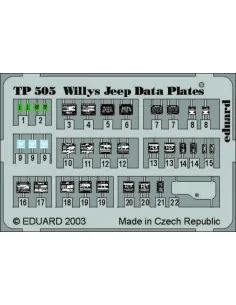 [NO_DESC] Willys Jeep Data plates, 1/35 - Eduard Accessories TP505