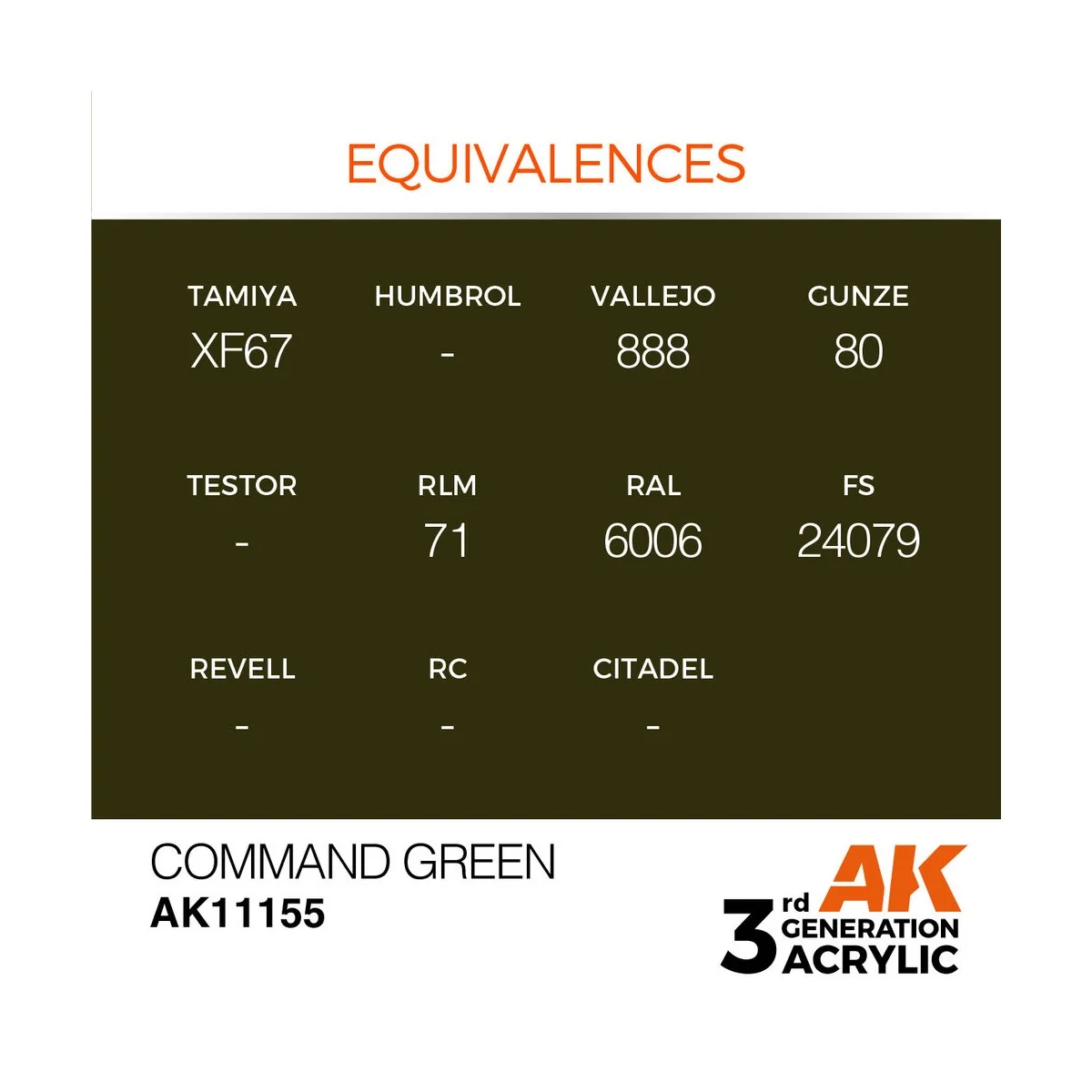 Command Green 17ml - AK Interactive AK11155 Command Green 17ml - AK Interactive AK11155