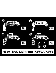 BAC Lightning F2/F2A/F3/F6-Cockpit Set, 1/48 - CMK 129-4350