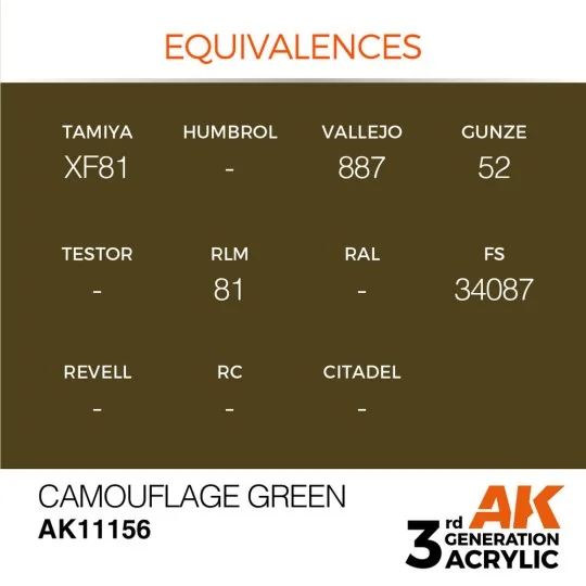 Camouflage Green 17ml - AK Interactive AK11156 Camouflage Green 17ml - AK Interactive AK11156