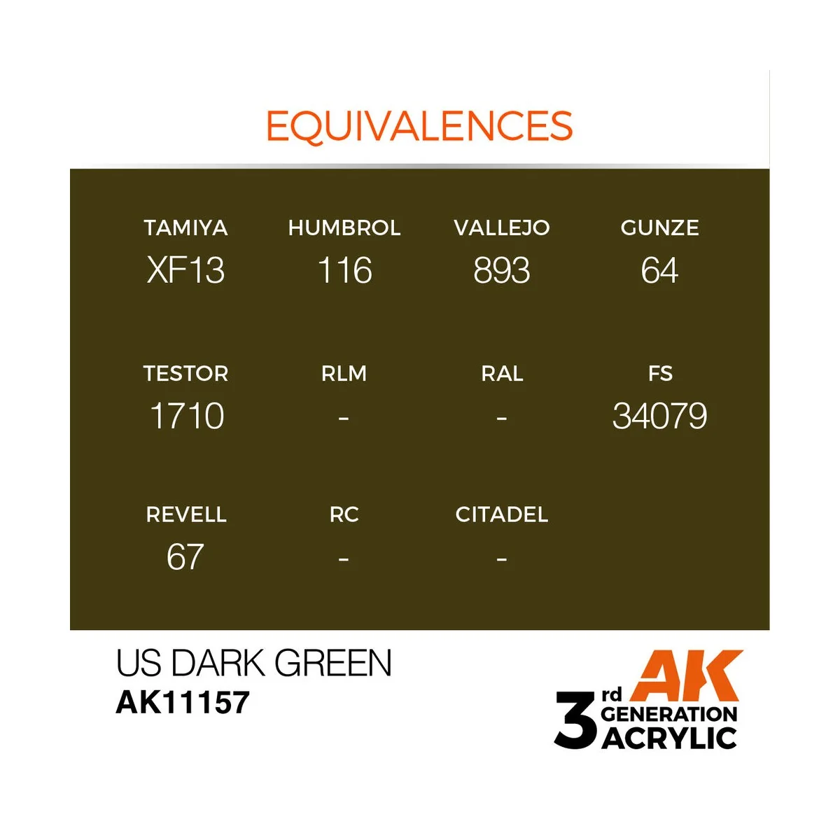US Dark Green 17ml - AK Interactive AK11157