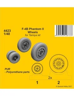 F-4B Phantom Wheels (from Tamiya kit), 1/48 - CMK 129-4423
