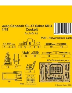 Canadair CL-13 Sabre Mk.4 Cockpit, 1/48 - CMK 129-4445