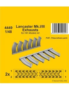 Lancaster Mk.I/III Exhausts 1/48 / for HK Models kit, 1/48 - CMK 12...