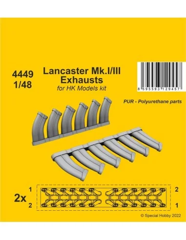 [NO_DESC] Lancaster Mk.I/III Exhausts 1/48 / for HK Models kit, 1/4...