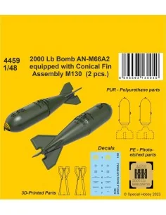 2000 Lb Bomb AN-M66A2 equipped with Conical Fin Assembly M130 (2 pc...