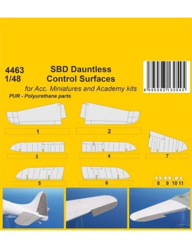 SBD Dauntless Control Surfaces / for Acc. Miniartures and Academy k...