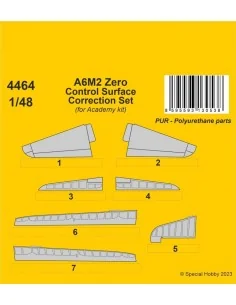 [NO_DESC] A6M2 Zero Control Surface Correction Set / for Academy ki...