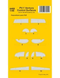 PV-1 Ventura Control Surfaces, 1/48 - CMK 129-4468