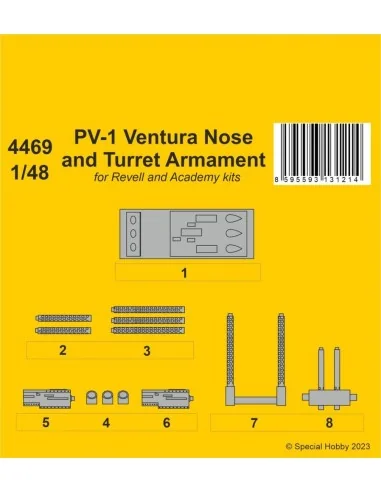 PV-1 Ventura Nose and Turret Armament, 1/48 - CMK 129-4469