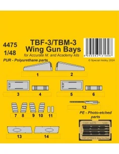 TBF-3/TBM-3 Wing Gun Bays 1/48 / for Accurate/Academy kits, 1/48 - ...