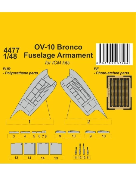 [NO_DESC] OV-10 Bronco Fuselage Armament for ICM kit, 1/48 - CMK 12...