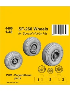 SF-260 Wheels / for SH kits, 1/48 - CMK 129-4480