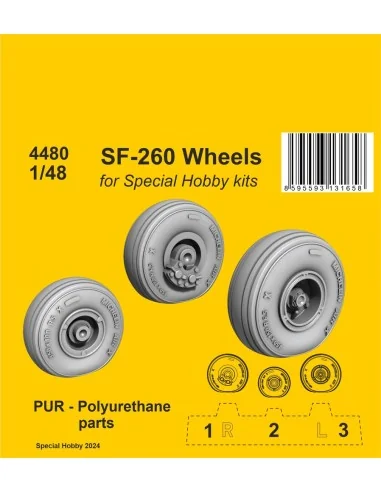 SF-260 Wheels / for SH kits, 1/48 - CMK 129-4480
