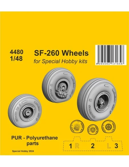 SF-260 Wheels / for SH kits, 1/48 - CMK 129-4480