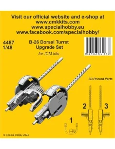 B-26 Dorsal Turret Upgrade Set / for ICM kit, 1/48 - CMK 129-4487