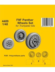 F9F Panther Wheels Set / for Trumpeter kits, 1/48 - CMK 129-4489