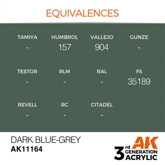 Dark Blue-Grey 17ml - AK Interactive AK11164 Dark Blue-Grey 17ml - AK Interactive AK11164
