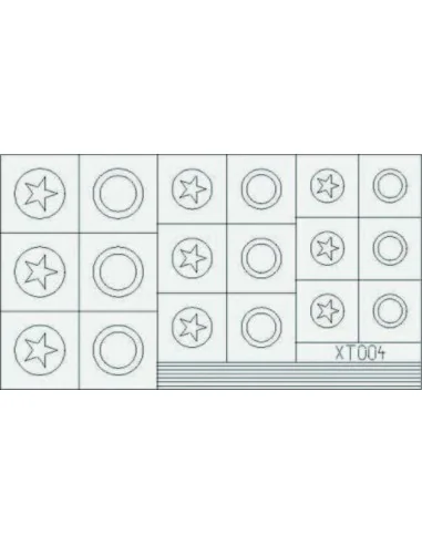 [NO_DESC] US Stars medium, 1/35 - Eduard Accessories XT004