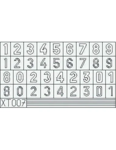 German Number small, 1/35 - Eduard Accessories XT007